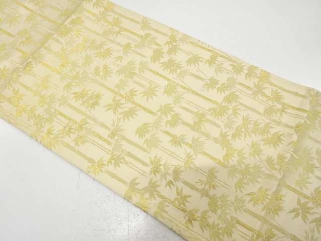 アンティーク　竹笹模様織り出し袋帯（材料）